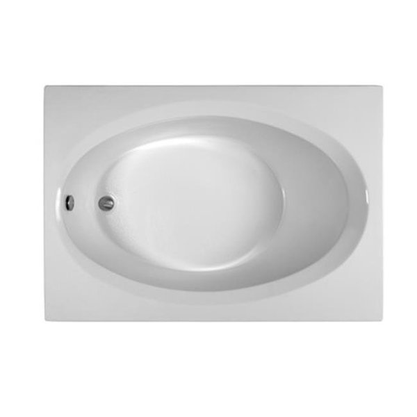 Reliance Baths Reliance Baths R6042EROS-W Rectangular 60 x 42 in. Soaking Bathtub With End Drain; White Finish R6042EROS-W